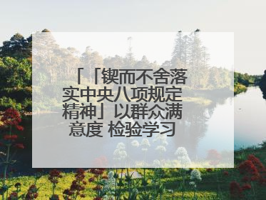 「锲而不舍落实中央八项规定精神」以群众满意度 检验学习教育实际成效