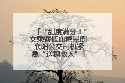 “甜度满分！”女乘客低血糖晕倒 襄阳公交司机紧急“送糖救人”