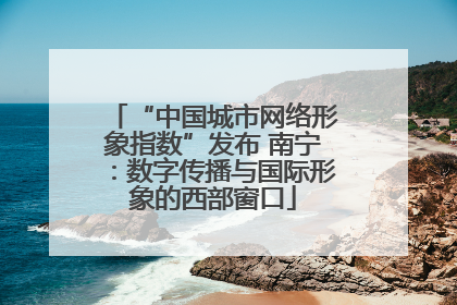 “中国城市网络形象指数”发布 南宁：数字传播与国际形象的西部窗口