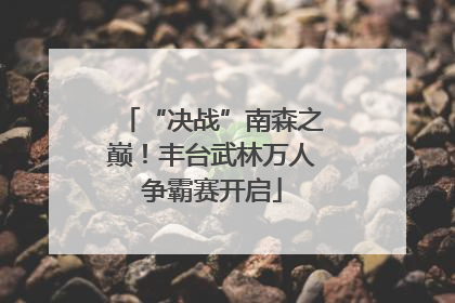 “决战”南森之巅！丰台武林万人争霸赛开启