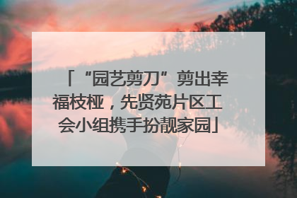 “园艺剪刀”剪出幸福枝桠，先贤苑片区工会小组携手扮靓家园