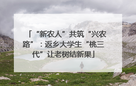 “新农人”共筑“兴农路”：返乡大学生“桃三代”让老树结新果