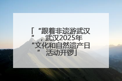 “跟着非遗游武汉”，武汉2025年“文化和自然遗产日” 活动开锣