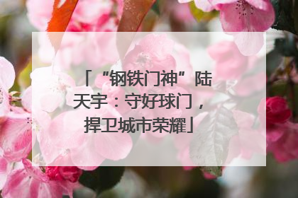 “钢铁门神”陆天宇：守好球门，捍卫城市荣耀