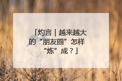 灼言｜越来越大的“朋友圈”怎样“炼”成？