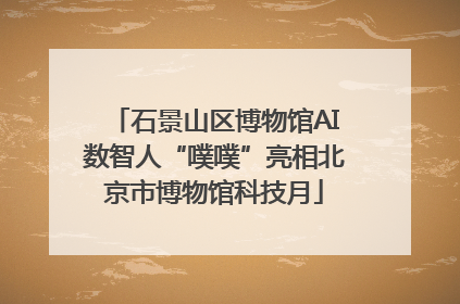 石景山区博物馆AI数智人“噗噗”亮相北京市博物馆科技月