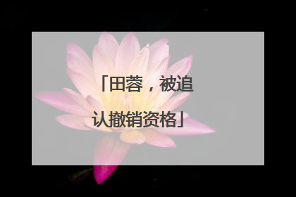 田蓉，被追认撤销资格