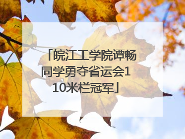 皖江工学院谭畅同学勇夺省运会110米栏冠军