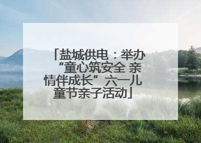 盐城供电：举办“童心筑安全 亲情伴成长”六一儿童节亲子活动