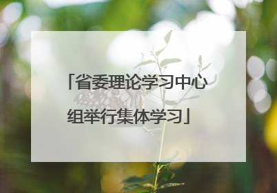 省委理论学习中心组举行集体学习