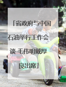 省政府与中国石油举行工作会谈 毛伟明戴厚良出席
