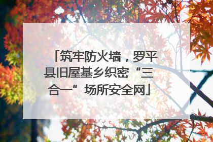 筑牢防火墙，罗平县旧屋基乡织密“三合一”场所安全网