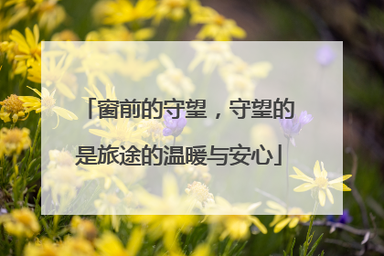 窗前的守望，守望的是旅途的温暖与安心
