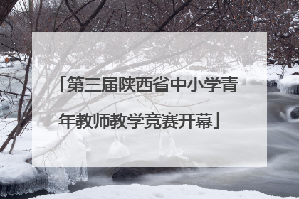 第三届陕西省中小学青年教师教学竞赛开幕