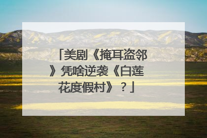 美剧《掩耳盗邻》凭啥逆袭《白莲花度假村》？