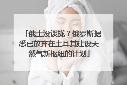 俄土没谈拢？俄罗斯据悉已放弃在土耳其建设天然气新枢纽的计划