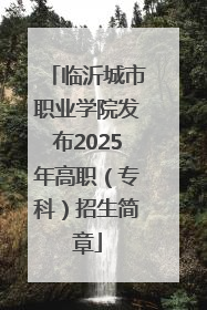 临沂城市职业学院发布2025年高职（专科）招生简章