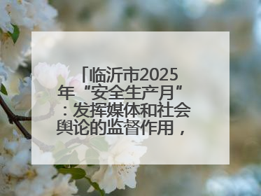 临沂市2025年“安全生产月”：发挥媒体和社会舆论的监督作用，及时发现并消除安全隐患
