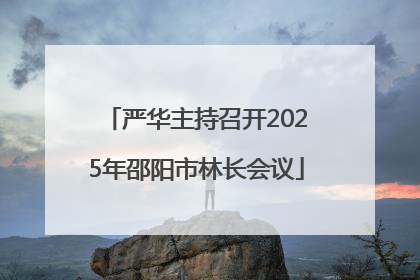 严华主持召开2025年邵阳市林长会议