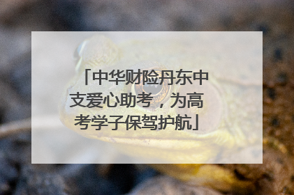 中华财险丹东中支爱心助考，为高考学子保驾护航