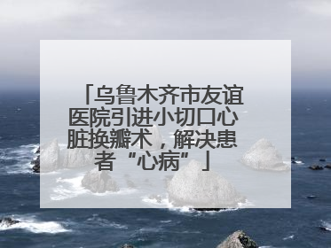 乌鲁木齐市友谊医院引进小切口心脏换瓣术，解决患者“心病”