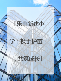 乐山新建小学：携手护苗，共筑成长