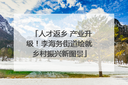 人才返乡 产业升级！李海务街道绘就乡村振兴新图景