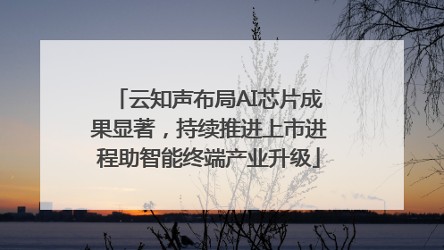 云知声布局AI芯片成果显著，持续推进上市进程助智能终端产业升级
