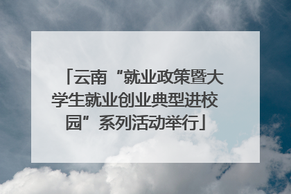 云南“就业政策暨大学生就业创业典型进校园”系列活动举行