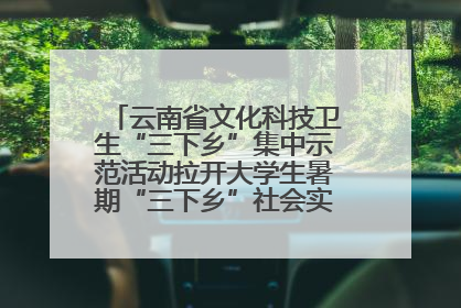 云南省文化科技卫生“三下乡”集中示范活动拉开大学生暑期“三下乡”社会实践活动序幕