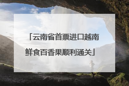 云南省首票进口越南鲜食百香果顺利通关