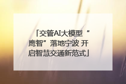 交管AI大模型“鹰智”落地宁波 开启智慧交通新范式