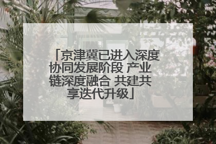 京津冀已进入深度协同发展阶段 产业链深度融合 共建共享迭代升级