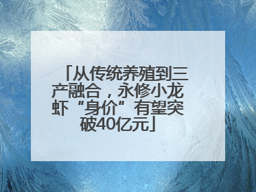 从传统养殖到三产融合，永修小龙虾“身价”有望突破40亿元