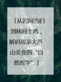 从岩间当归到林间土鸡，解码思茅大芦山美食的“自然哲学”