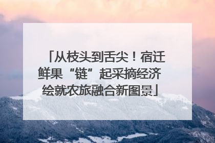 从枝头到舌尖！宿迁鲜果“链”起采摘经济绘就农旅融合新图景