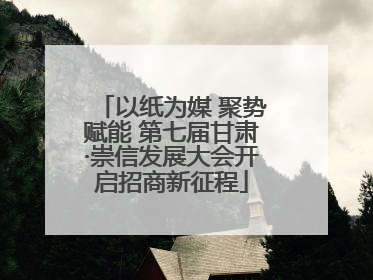 以纸为媒 聚势赋能 第七届甘肃·崇信发展大会开启招商新征程