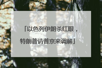 以色列伊朗杀红眼，特朗普请普京来调解