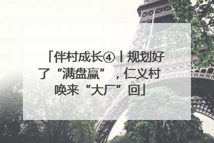 伴村成长④丨规划好了“满盘赢”，仁义村唤来“大厂”回