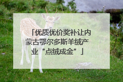优质优价奖补让内蒙古鄂尔多斯羊绒产业“点绒成金”