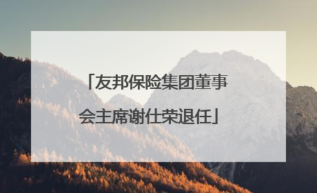 友邦保险集团董事会主席谢仕荣退任