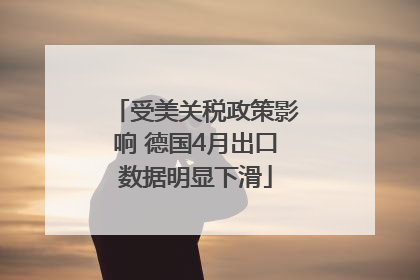 受美关税政策影响 德国4月出口数据明显下滑