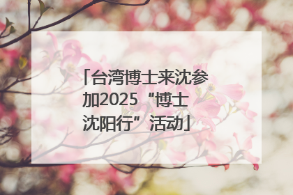 台湾博士来沈参加2025“博士沈阳行”活动