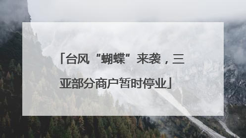 台风“蝴蝶”来袭，三亚部分商户暂时停业