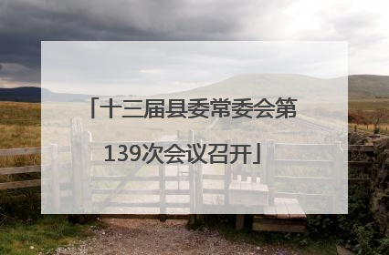 十三届县委常委会第139次会议召开
