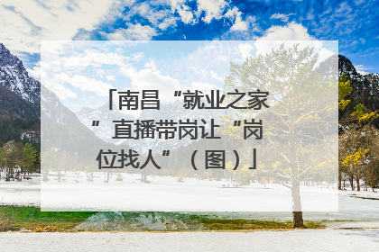 南昌“就业之家”直播带岗让“岗位找人”（图）