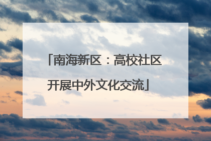 南海新区：高校社区开展中外文化交流