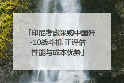 印尼考虑采购中国歼-10战斗机 正评估性能与成本优势