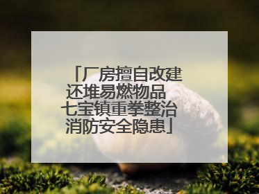 厂房擅自改建还堆易燃物品 七宝镇重拳整治消防安全隐患