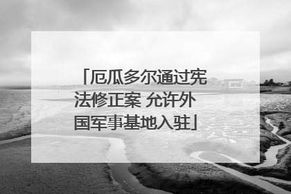 厄瓜多尔通过宪法修正案 允许外国军事基地入驻